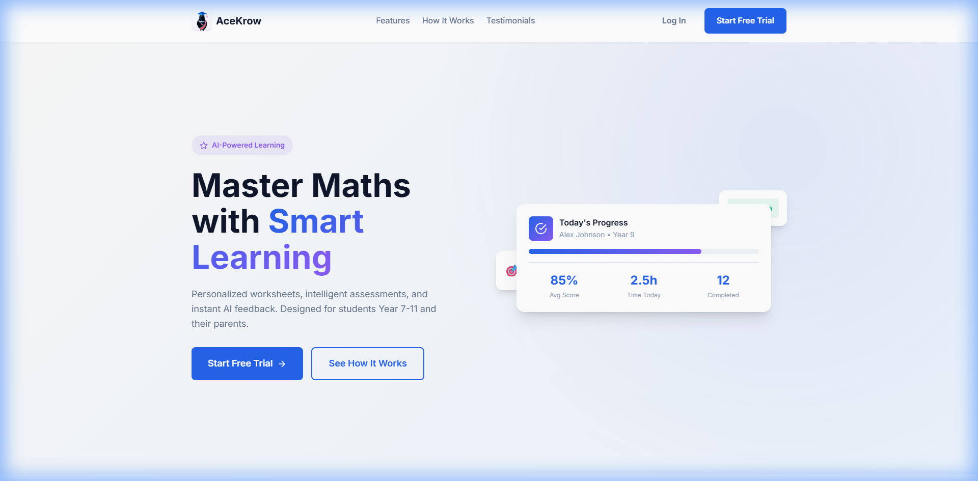 AceKrow Landing Page