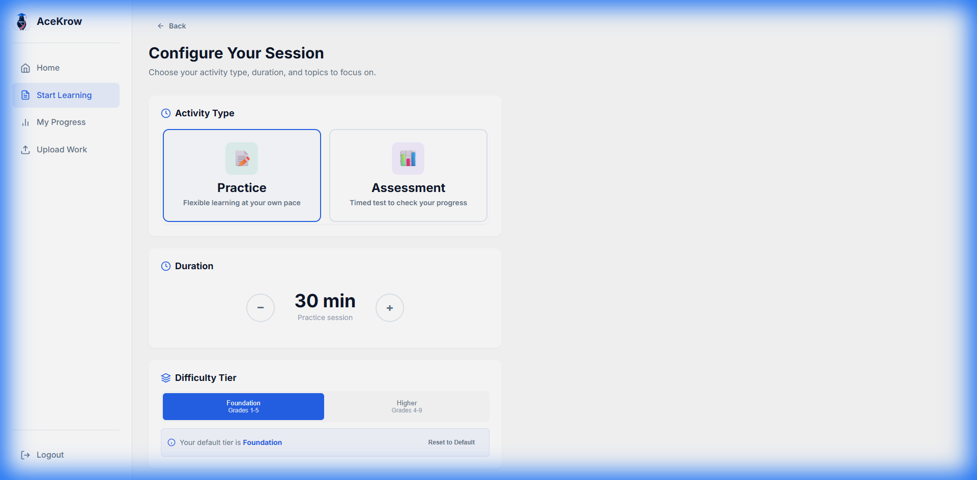 Personalised Worksheet Generation